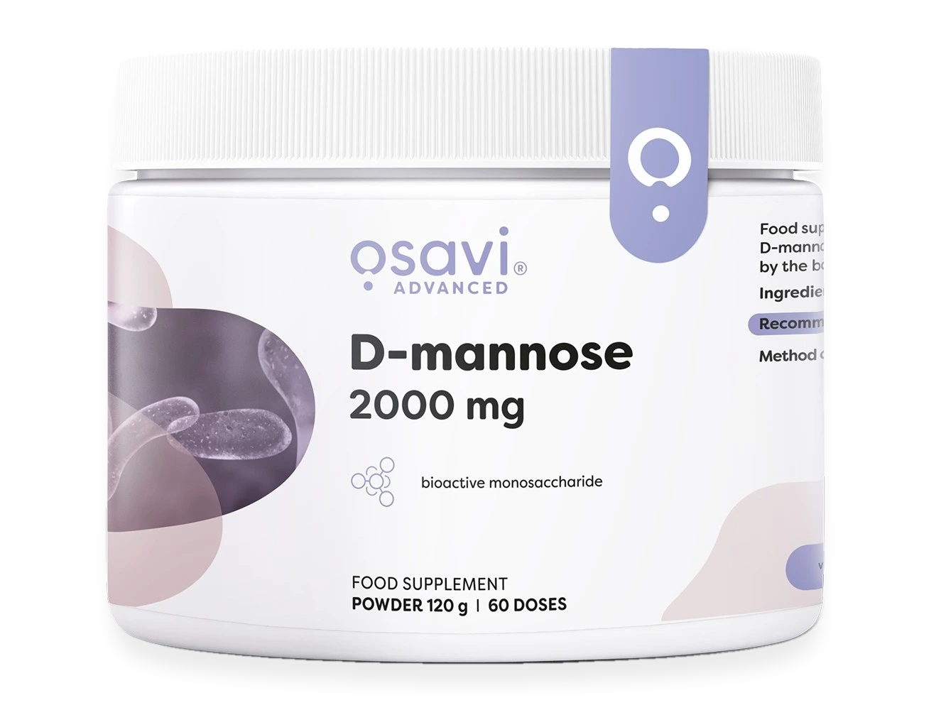 D-mannose Powder, 2000mg - 120 grams