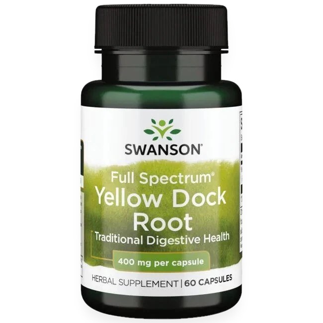 Full Spectrum Yellow Dock Root, 400mg - 60 caps