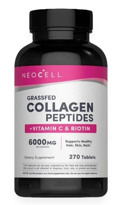 Grassfed Collagen Peptides + Vitamin C & Biotin - 270 tablets