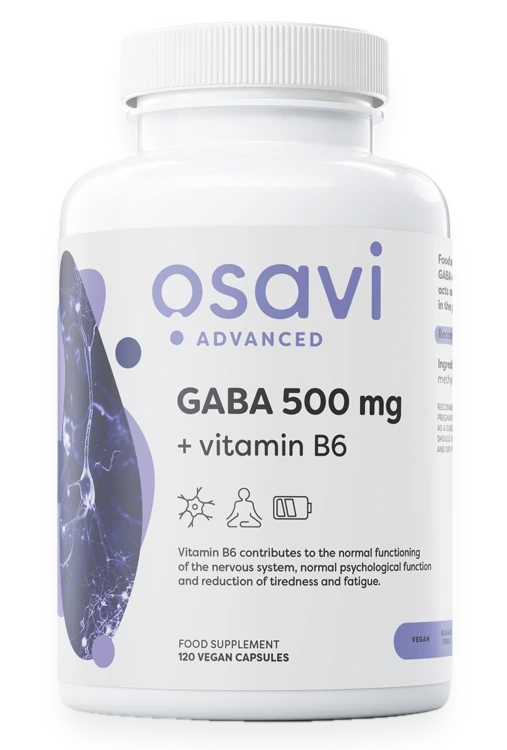 GABA 500mg + Vitamin B6 - 120 vcaps