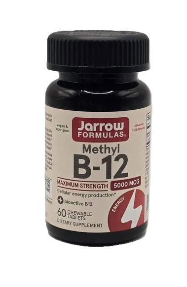 Methyl B-12, 5000mcg (Fruit) - 60 vegan chewable tabs