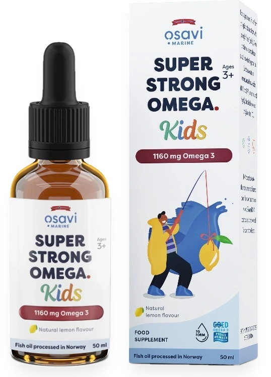 Super Strong Omega Kids, 1160mg Omega 3 (Lemon) - 50 ml.