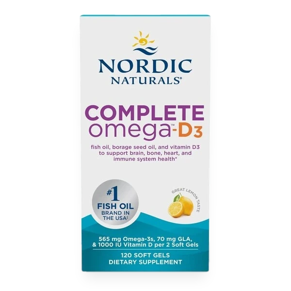 Complete Omega-D3, 565mg Lemon - 120 softgels