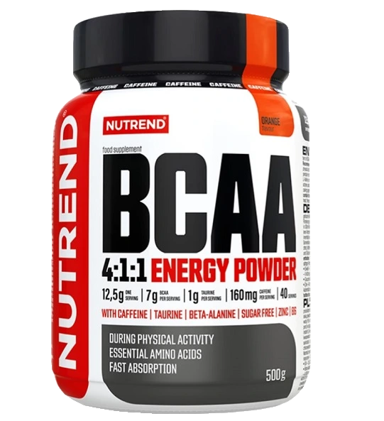 BCAA 4:1:1 Energy Powder, Orange - 500 grams