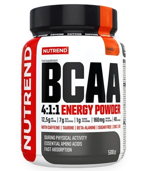 BCAA 4:1:1 Energy Powder, Orange - 500 grams