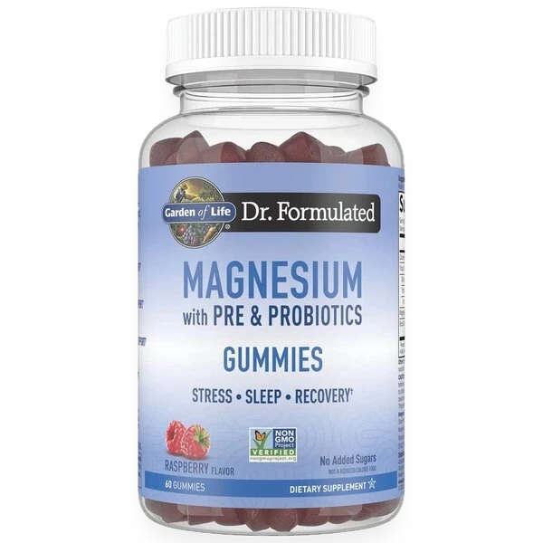 Dr. Formulated Magnesium with Pre & Probiotics Gummies, Raspberry - 60 gummies