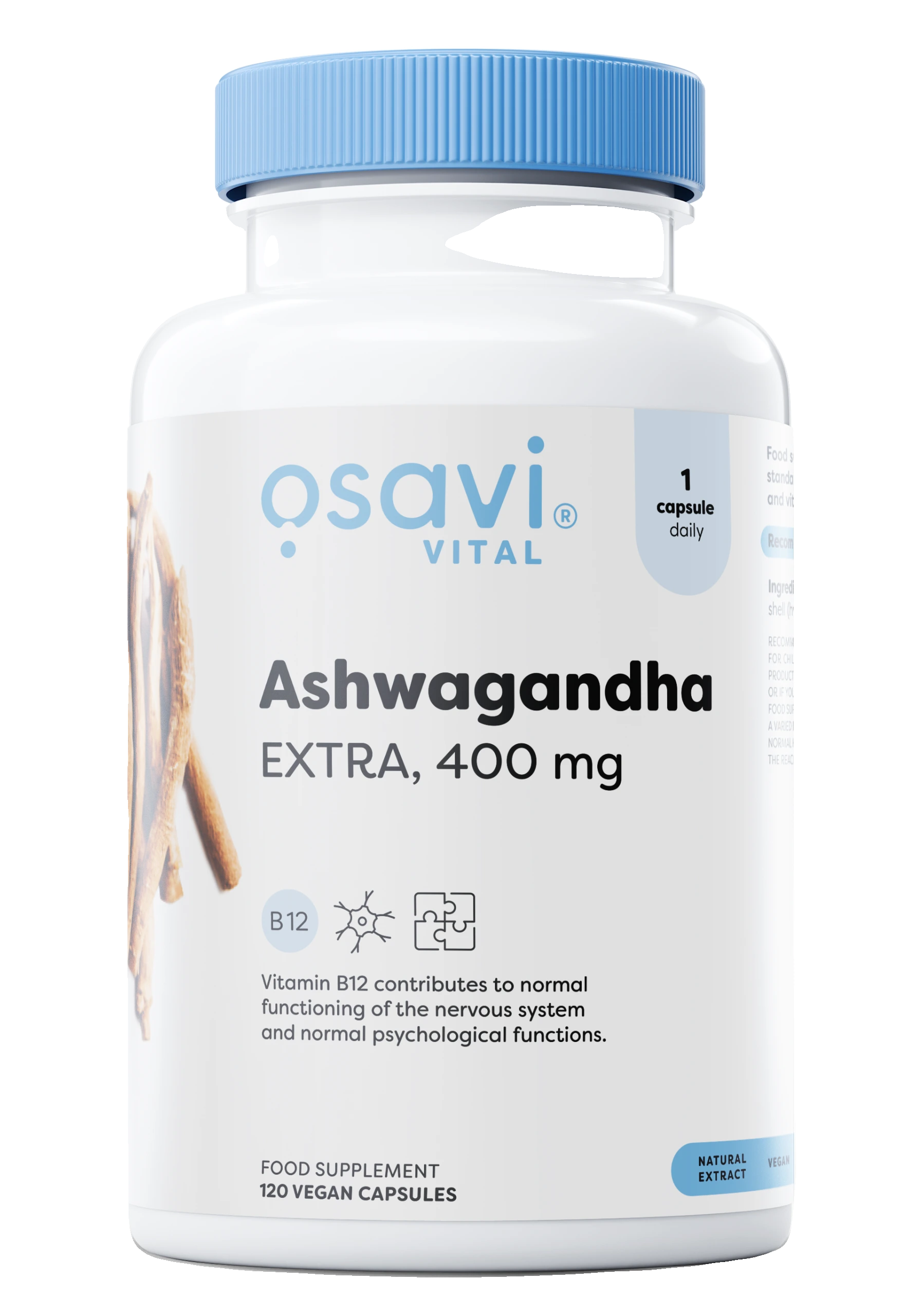 Ashwagandha Extra, 400mg - 120 vegan caps