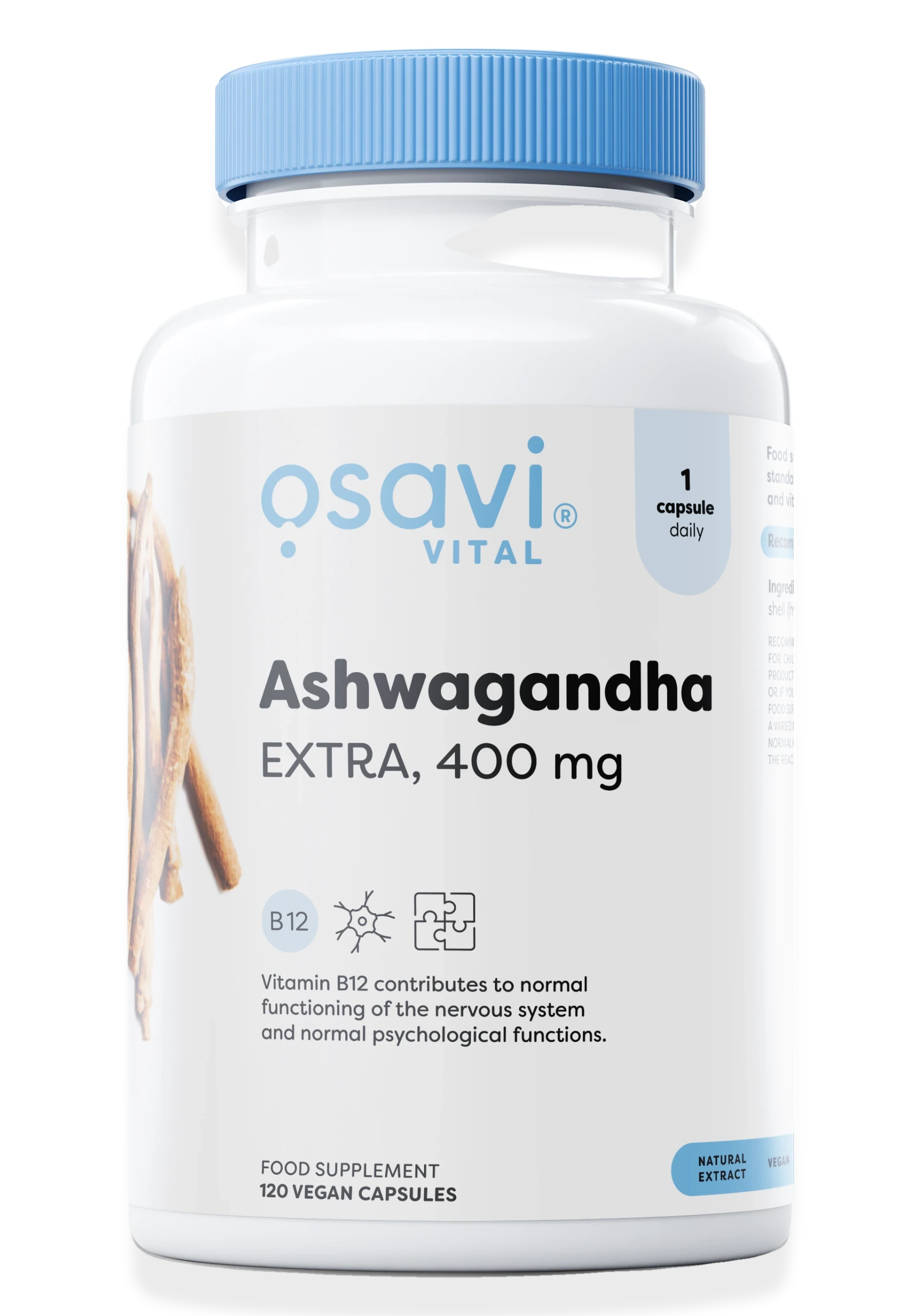 Ashwagandha Extra, 400mg - 120 vegan caps
