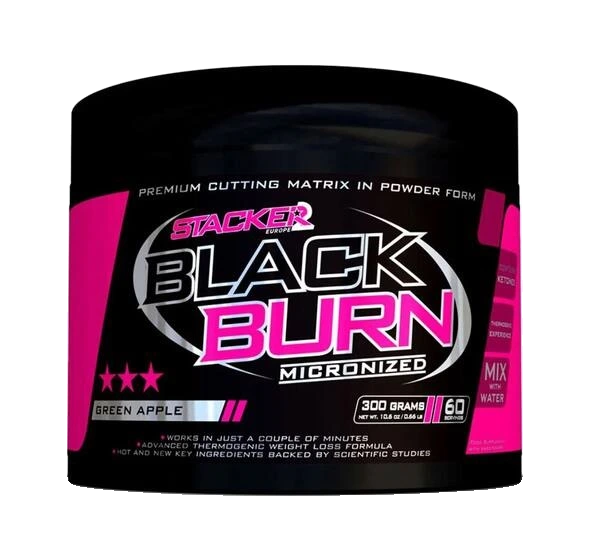 Black Burn Micronized, Green Apple - 300 grams