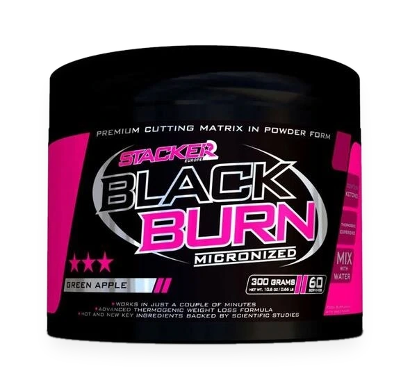 Black Burn Micronized, Green Apple - 300 grams