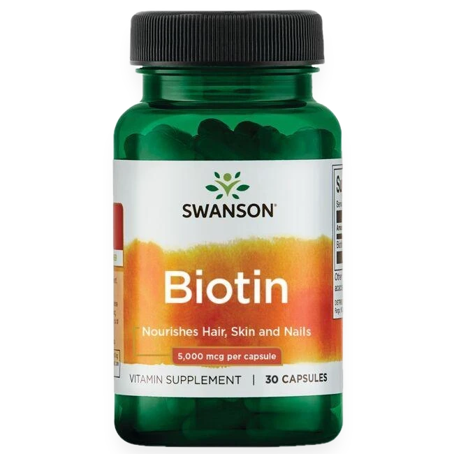 Biotin, 5000mcg - 30 caps