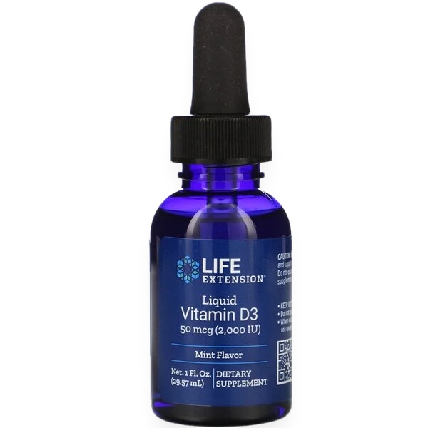 Liquid Vitamin D3, 50mcg (Mint) - 29 ml.