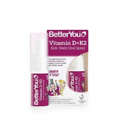 Vitamin D+K2 Kid's Daily Oral Spray, Bubblegum & Blueberry - 15 ml.