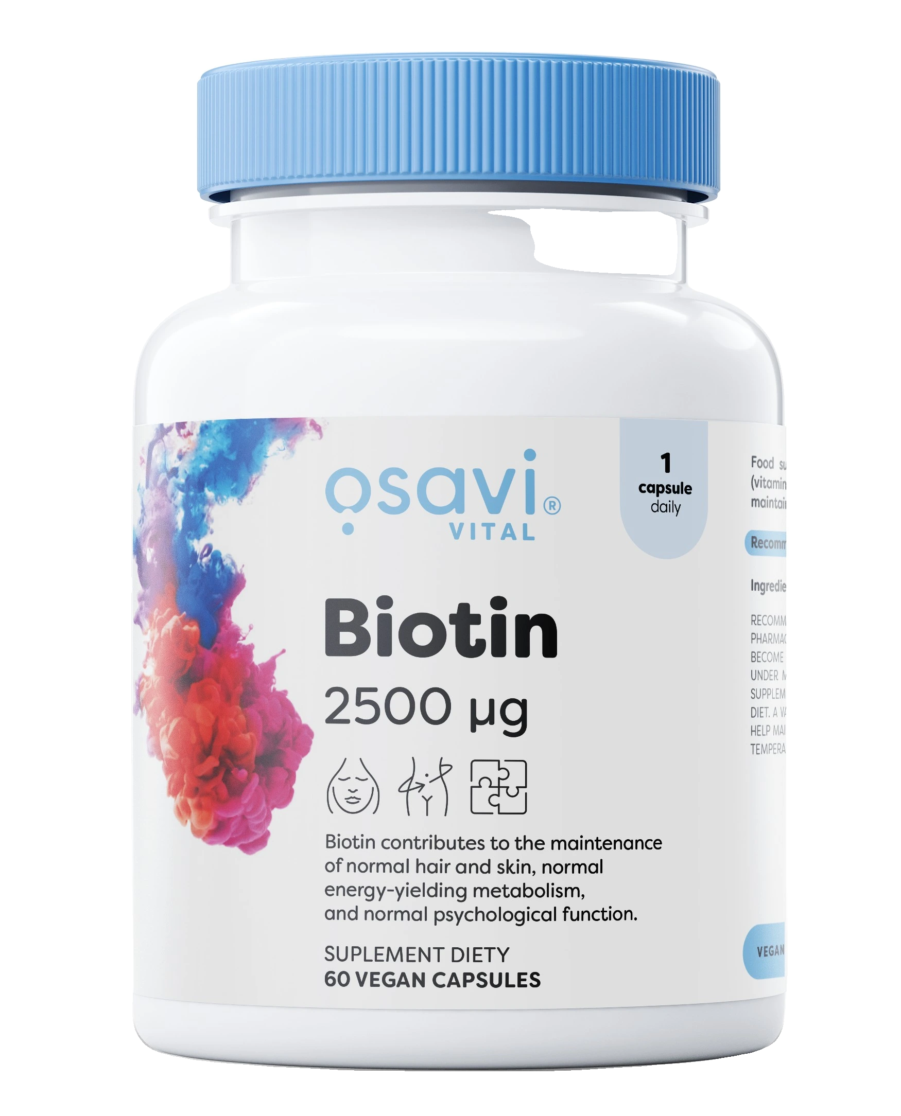 Biotin, 2500mcg - 60 vegan caps