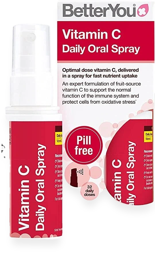 Vitamin C Daily Oral Spray, Natural Cherry and Pomegranate - 50 ml.