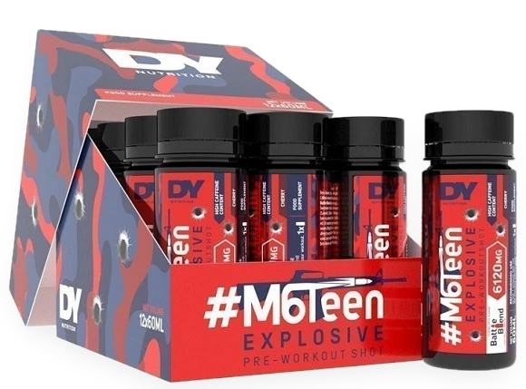 #M6Teen Explosive Pre-Workout Shot, Cherry - 12 x 60ml.