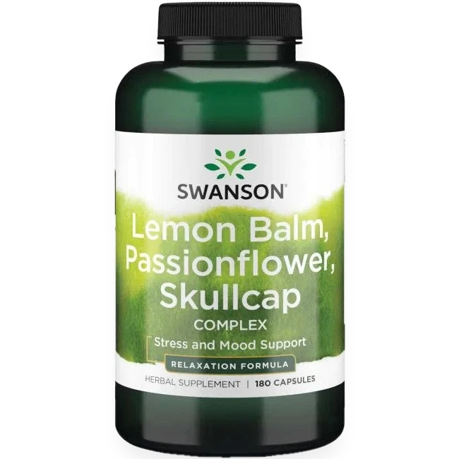 Lemon Balm, Passionflower, Skullcap Complex - 180 caps