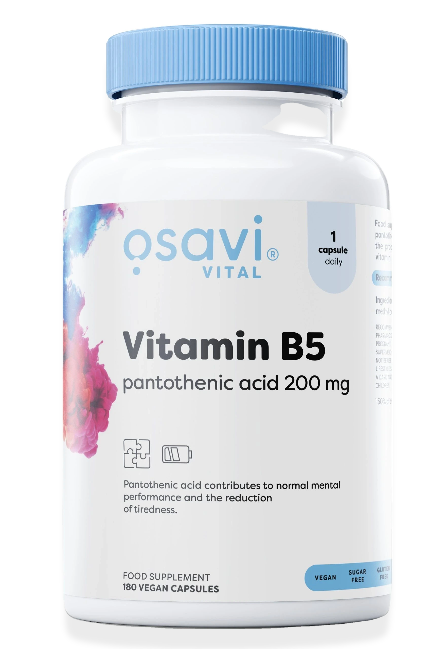 Vitamin B5 Pantothenic Acid, 200mg - 180 vegan caps