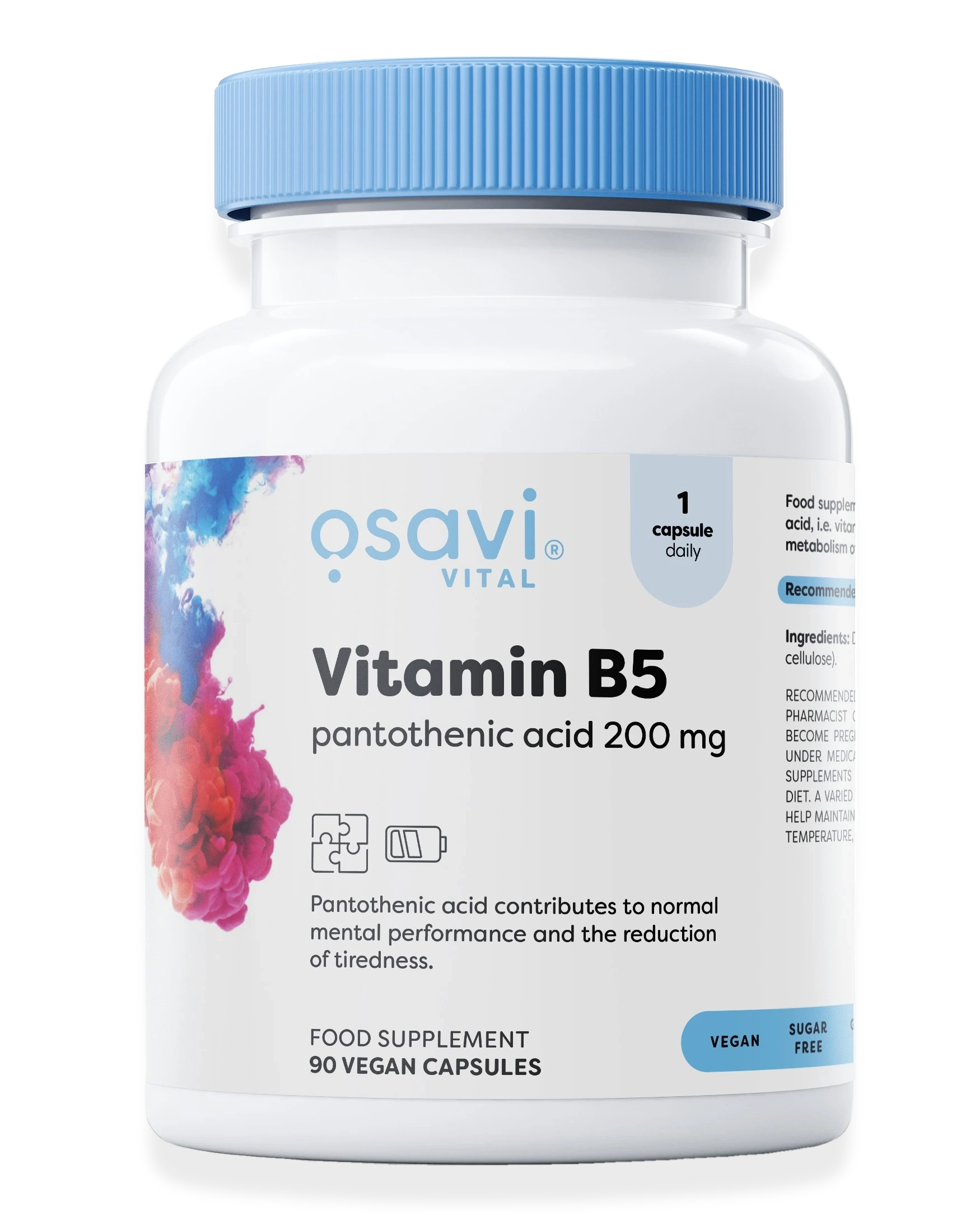 Vitamin B5 Pantothenic Acid, 200mg - 90 vegan caps