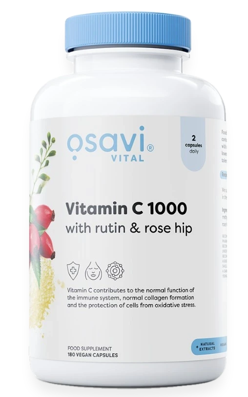 Vitamin C1000 with Rutin & Rose Hip - 180 vegan caps