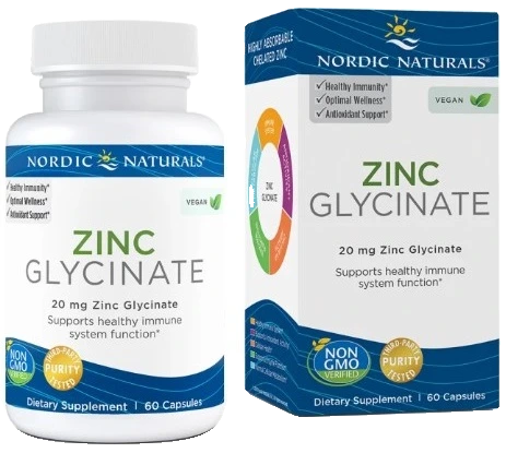 Zinc Glycinate, 20mg - 60 caps
