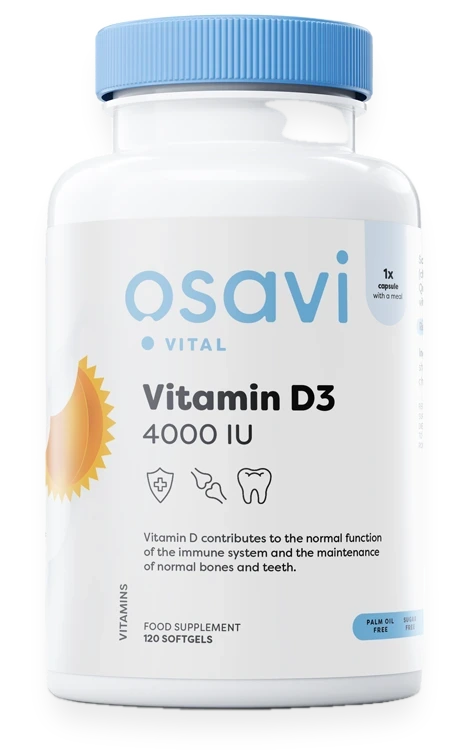 Vitamin D3, 4000IU - 120 softgels