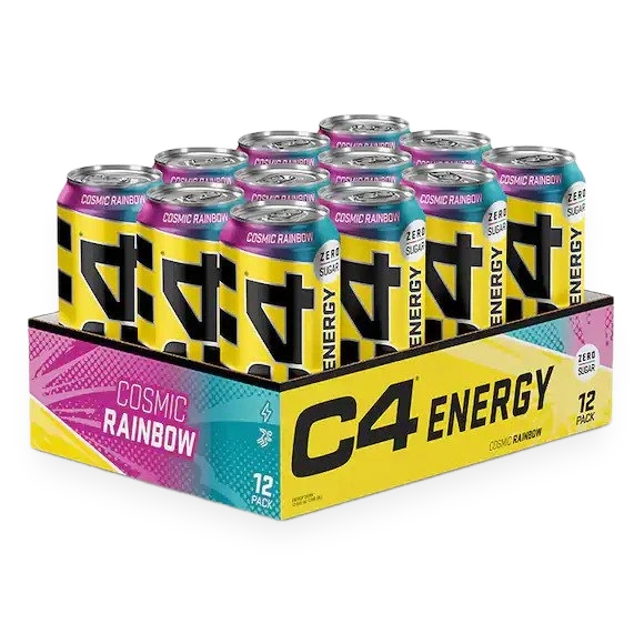 C4 Explosive Energy Drink, Cosmic Rainbow - 12 x 500 ml.