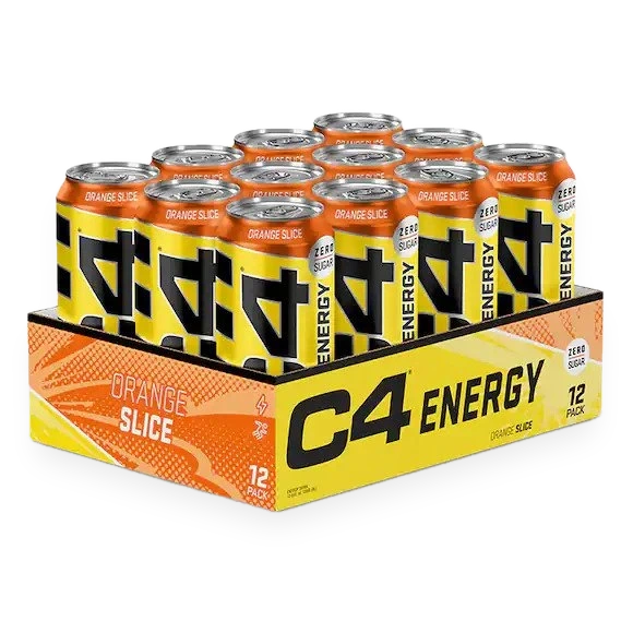 C4 Explosive Energy Drink, Orange Slice - 12 x 500 ml.
