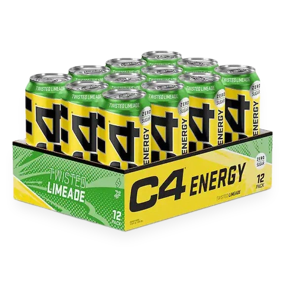 C4 Explosive Energy Drink, Twisted Limeade - 12 x 500 ml.