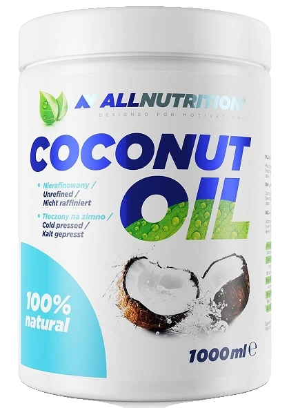 100% Natural Coconut Oil, Unrefined - 1000 ml.