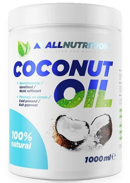 100% Natural Coconut Oil, Unrefined - 1000 ml.