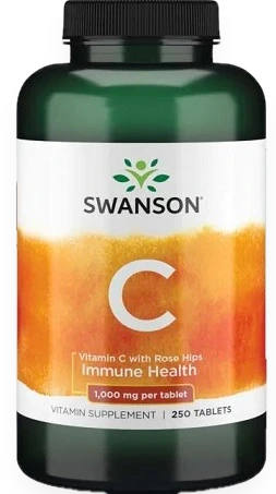 Vitamin C with Rose Hips, 1000mg - 250 tablets