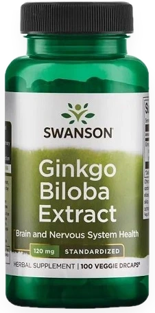 Ginkgo Biloba Extract, 120mg - 100 vcaps