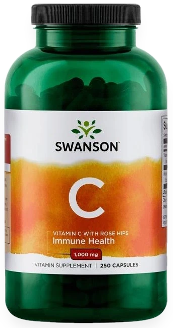 Vitamin C with Rose Hips Extract, 1000mg - 250 caps