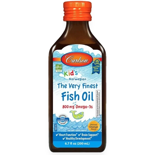Kid's The Very Finest Fish Oil, 800mg Natural Orange - 200 ml.