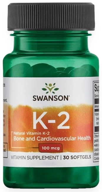 Vitamin K-2 - Natural, 100mcg - 30 softgels