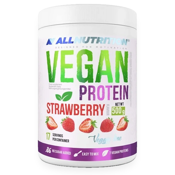 Vegan Protein, Strawberry - 500 grams