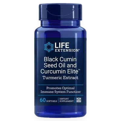 Black Cumin Seed Oil and Curcumin Elite Turmeric Extract - 60 softgels
