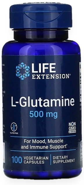 L-Glutamine, 500mg - 100 vcaps
