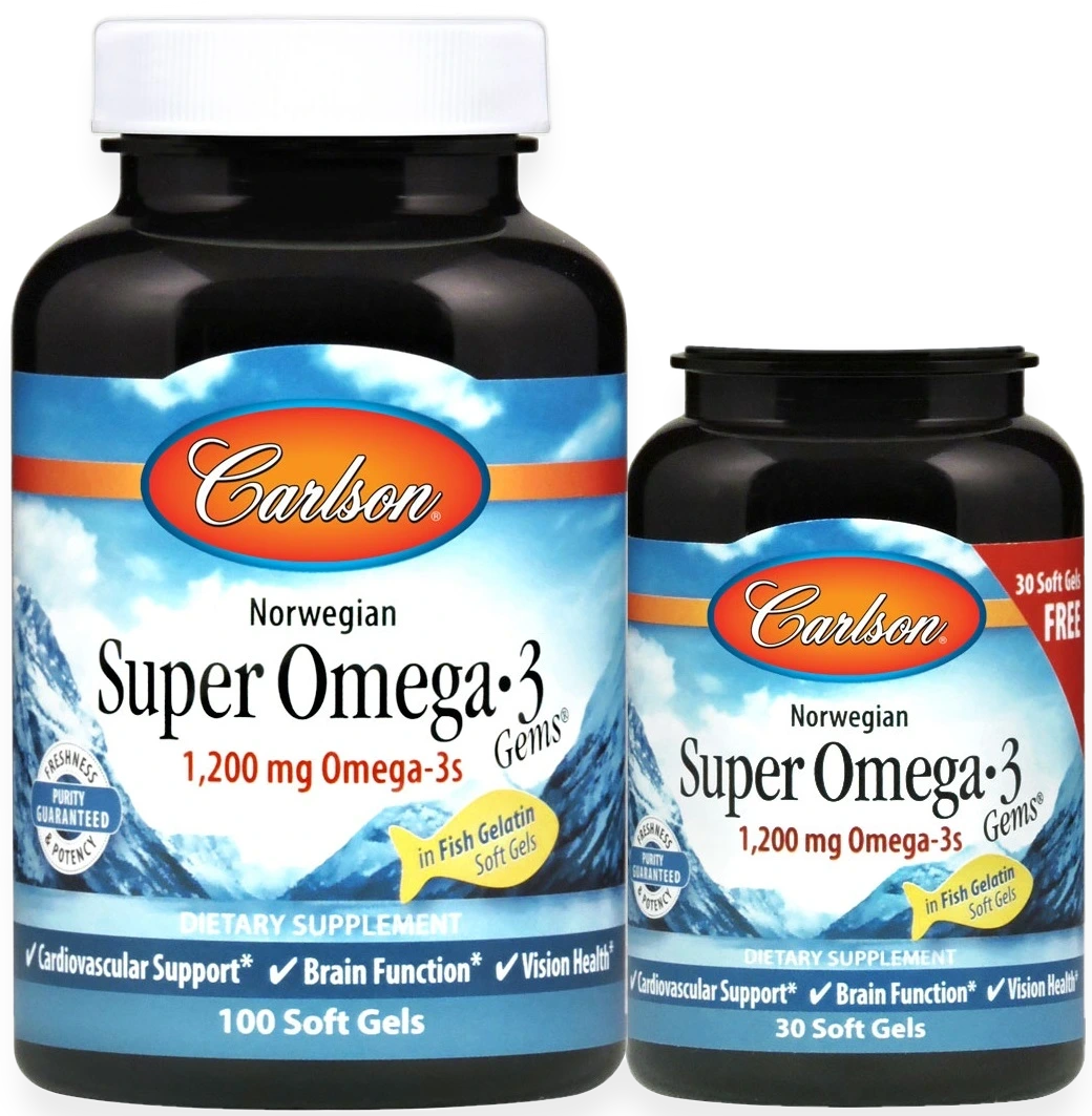 Norwegian Super Omega-3 Gems, 1200mg - 100 + 30 softgels