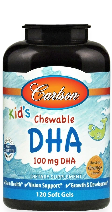 Kid's Chewable DHA, 100mg Orange - 120 softgels