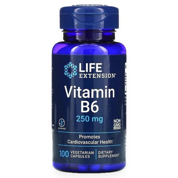 Vitamin B6, 250mg - 100 vcaps