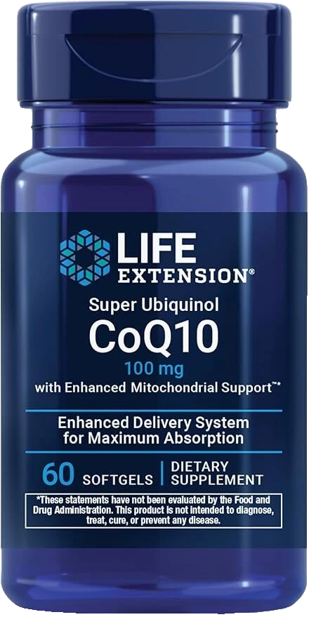 Super Ubiquinol CoQ10 with Enhanced Mitochondrial Support, 100mg - 60 softgels