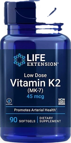Low Dose Vitamin K2 (MK-7), 45mcg - 90 softgels