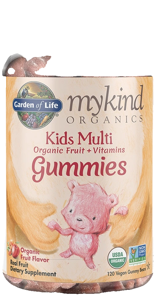 Mykind Kids Multi Gummies, Cherry Flavor - 120 vegan gummy bears
