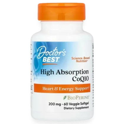 High Absorption CoQ10 with BioPerine, 200mg - 60 veggie softgels