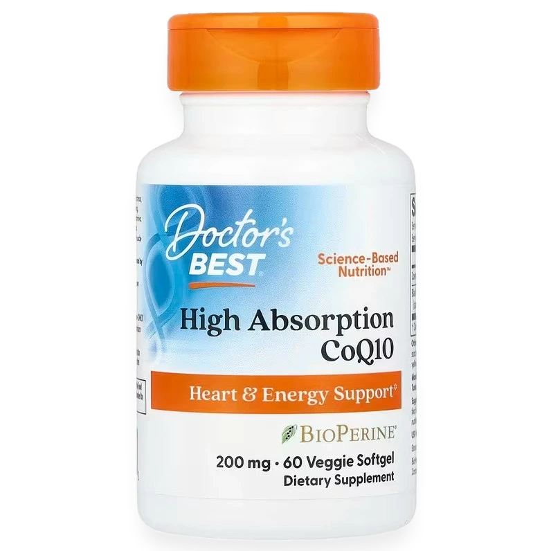 High Absorption CoQ10 with BioPerine, 200mg - 60 veggie softgels