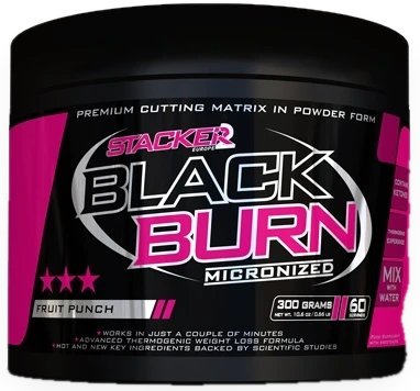 Black Burn Micronized, Fruit Punch - 300 grams