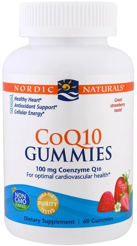 CoQ10 Gummies, 100mg Strawberry - 60 gummies