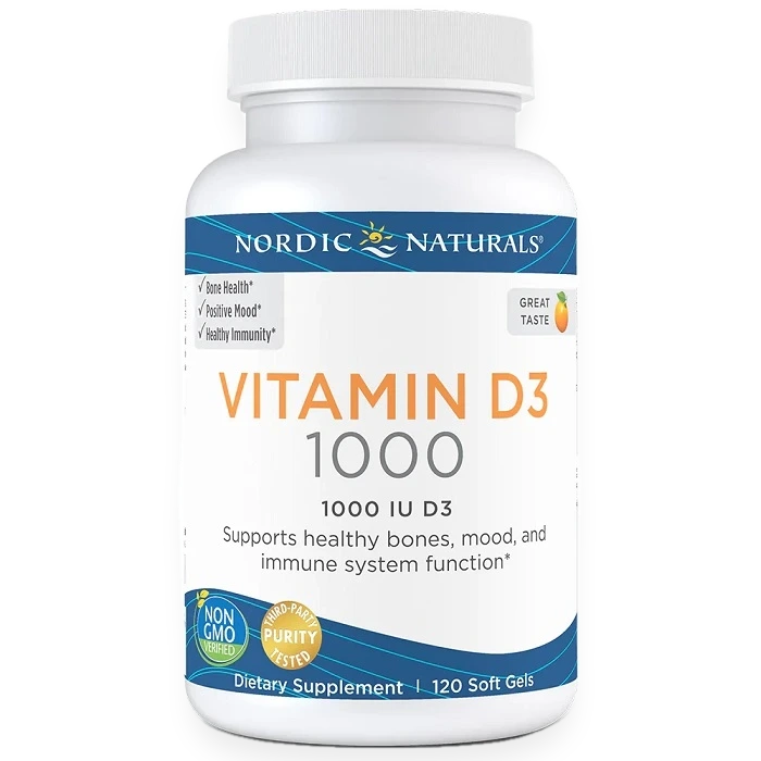 Vitamin D3, 1000 IU Orange - 120 softgels